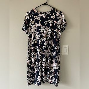 J. Jill Navy Blue Floral Dress